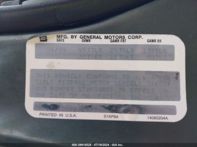 1985 CADILLAC DEVILLE 1G6CD6989F4346954 Photo 8