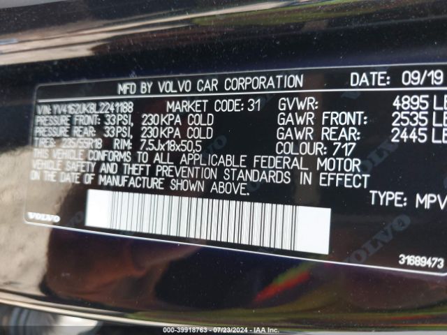 YV4162UK8L2241188 Volvo Xc40 T5 Momentum