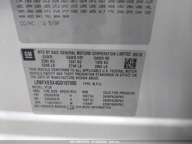 Buick Envision Premium I 2016 LRBFXESX4GD187385 Image 9