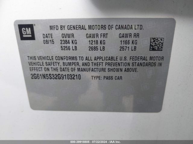 2G61N5S32G9103210 Cadillac Xts Luxury Collection