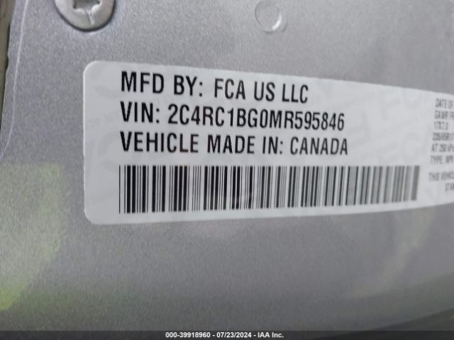 2021 CHRYSLER PACIFICA 2C4RC1BG0MR595846 Photo 8
