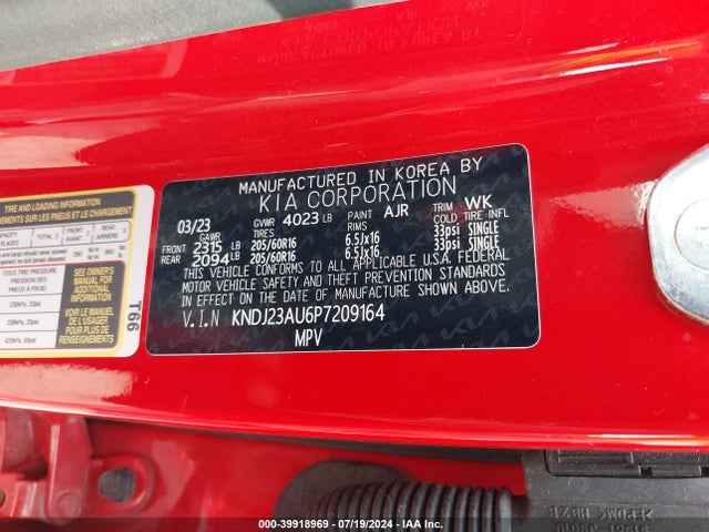 KNDJ23AU6P7209164 KIA SOUL LX