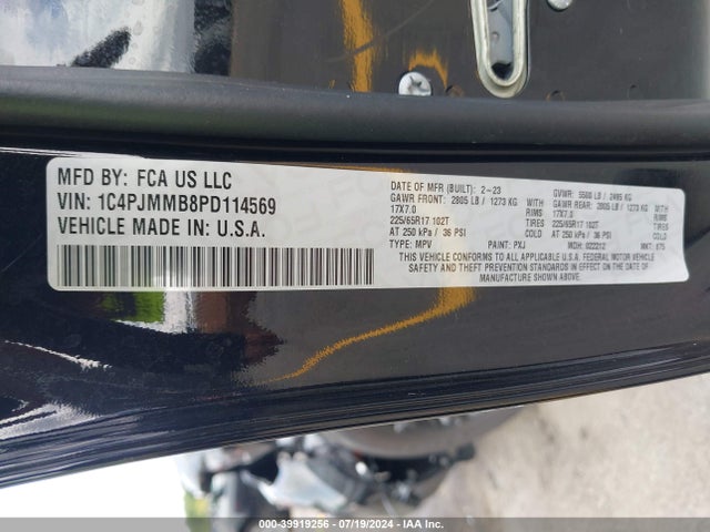 1C4PJMMB8PD114569 Jeep Cherokee Altitude Lux 4x4