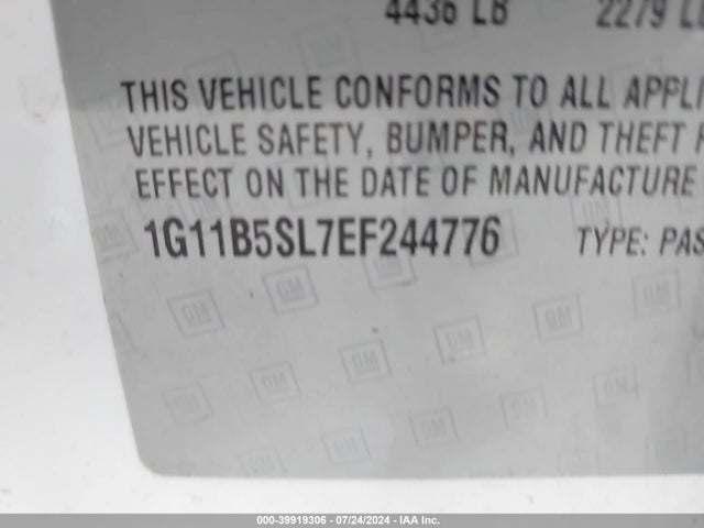 Chevrolet Malibu 1ls 2014 1G11B5SL7EF244776 Image 9
