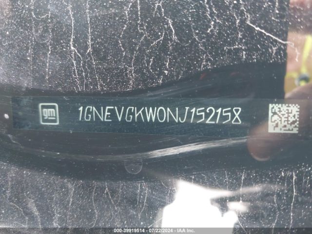 1GNEVGKW0NJ152158 Chevrolet Traverse Awd Lt Cloth