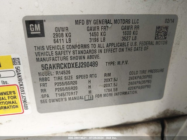5GAKRCKDXEJ290489 Buick Enclave Premium