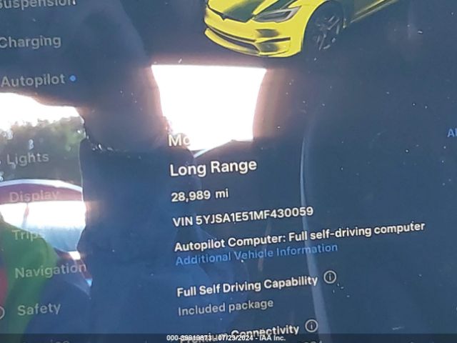 5YJSA1E51MF430059 Tesla Model S Long Range Dual Motor All-wheel Drive