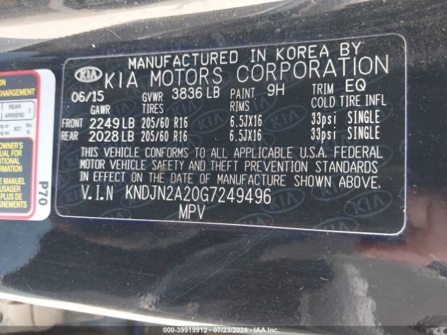 KNDJN2A20G7249496 KIA Soul