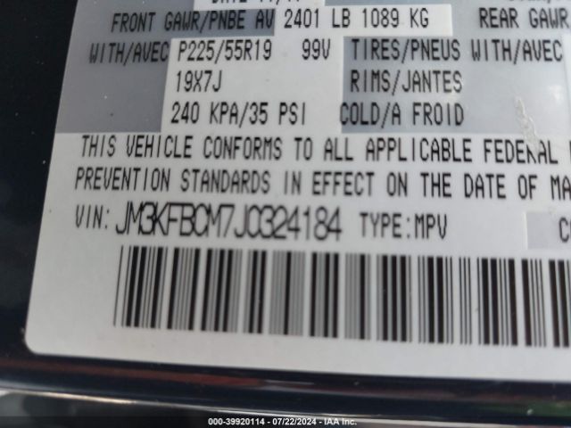 JM3KFBCM7J0324184 Mazda Cx-5 Touring