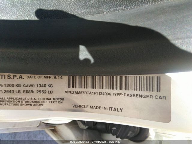 ZAM57RTA4F1134096 Maserati Ghibli S Q4