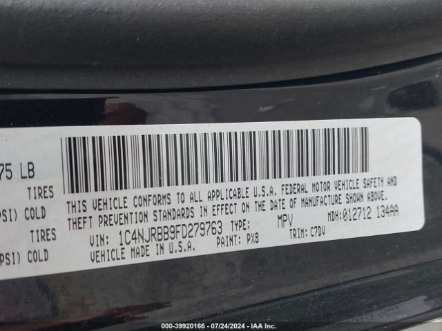 1C4NJRBB9FD279763 Jeep Patriot Sport