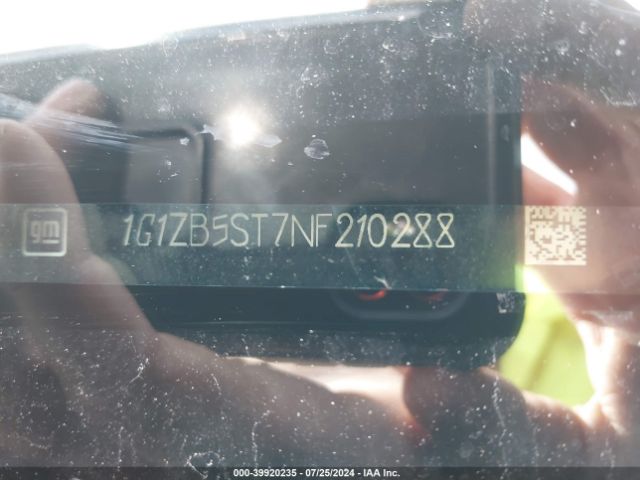 1G1ZB5ST7NF210288 Chevrolet Malibu Fwd Ls