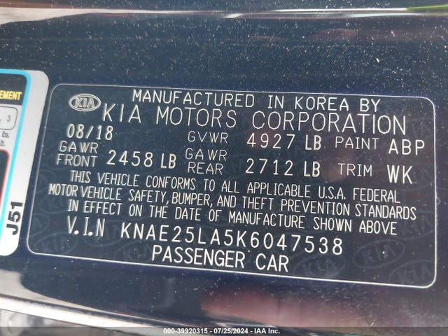 KIA Stinger Premium 2019 KNAE25LA5K6047538 Image 9