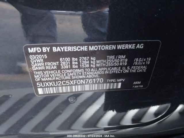 5UXKU2C5XF0N76170 BMW X6 Xdrive35i