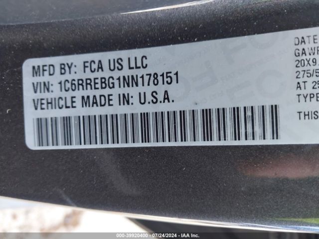 1C6RREBG1NN178151 RAM 1500 Lone Star Quad Cab 4x2 6'4 Box