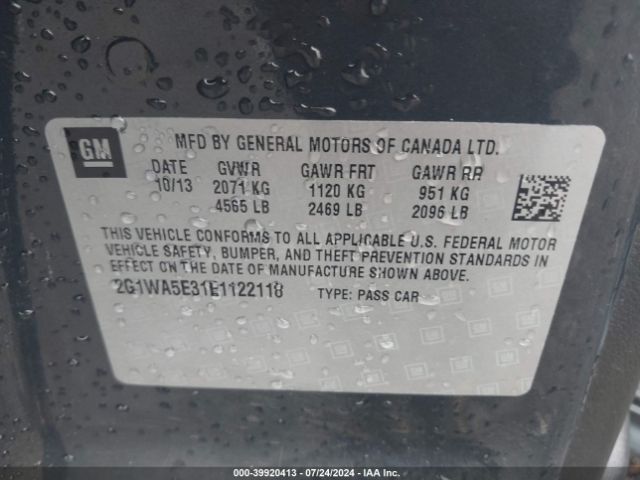 2G1WA5E31E1122118 Chevrolet Impala Limited Ls