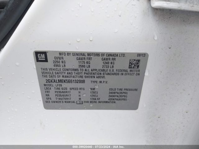 2GKALMEK5E6132008 GMC Terrain Sle-1