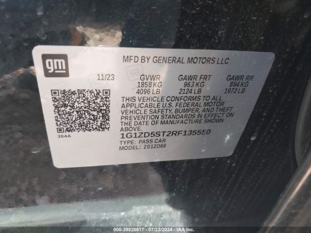 1G1ZD5ST2RF135550 Chevrolet MALIBU LT