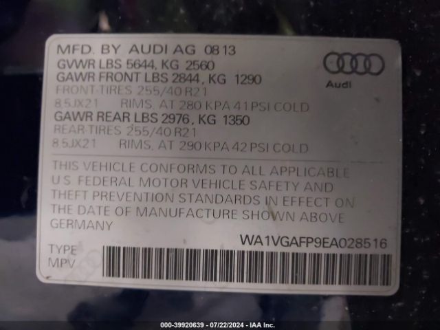 WA1VGAFP9EA028516 Audi Sq5 3.0t Premium Plus