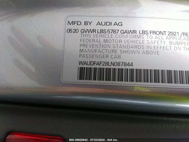 2020 AUDI S6 WAUDFAF28LN087844 Photo 8