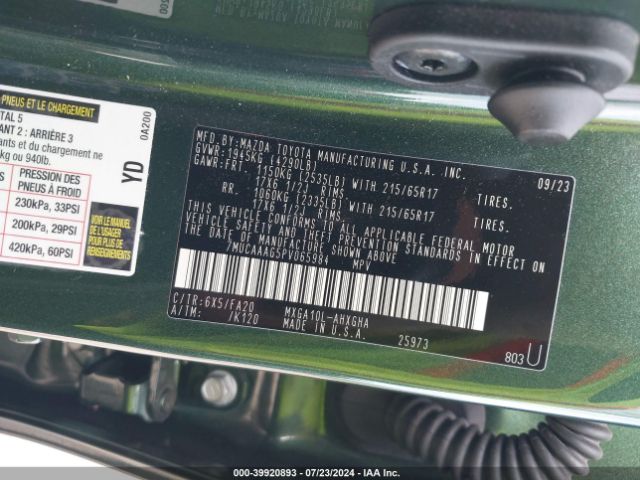 7MUCAAAG5PV065984 Toyota Corolla Cross Le