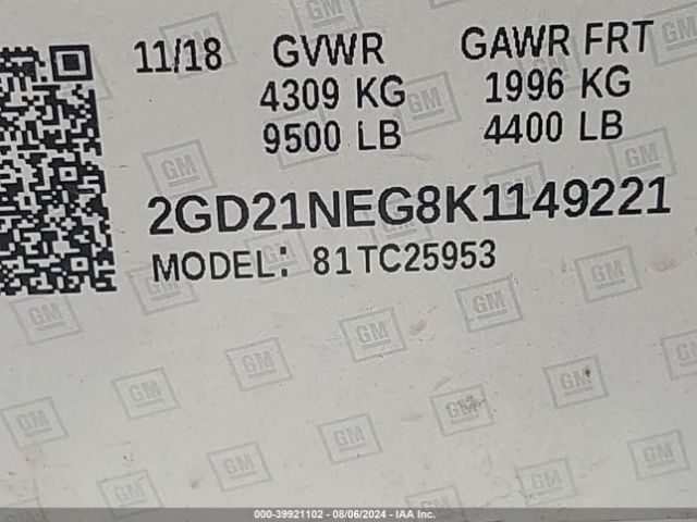 2GD21NEG8K1149221 GMC SIERRA 2500HD
