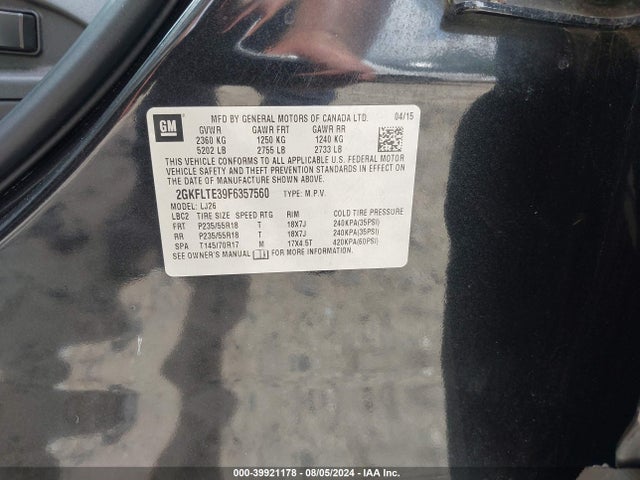 2GKFLTE39F6357560 GMC Terrain Slt-2