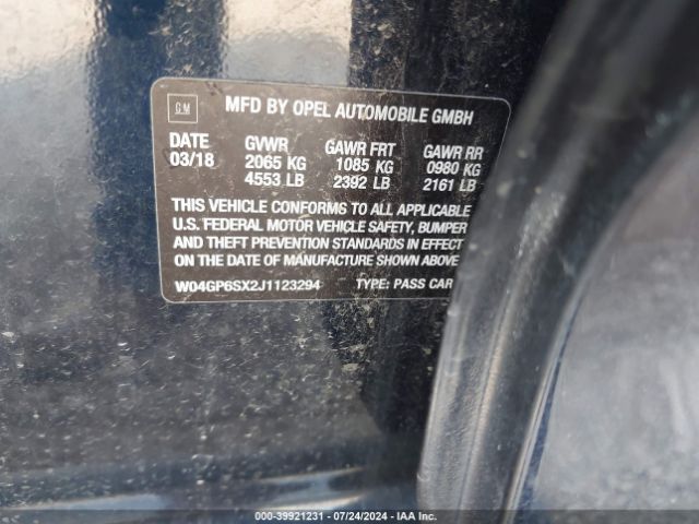 W04GP6SX2J1123294 Buick Regal Sportback Essence