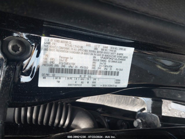 Ford FOCUS SE 2018 1FADP3K21JL234800 Image 9
