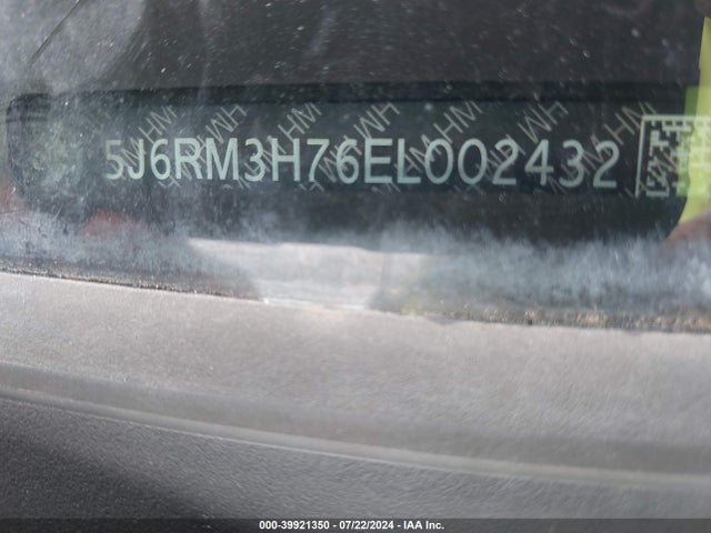 Honda Cr-v Ex-l 2014 5J6RM3H76EL002432 Image 9