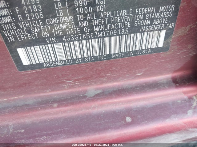 Subaru Impreza 5-door 2021 4S3GTAB67M3709185 Image 9