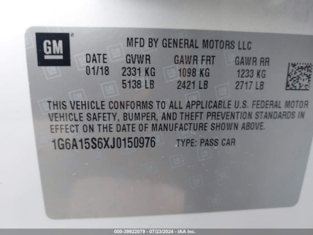 1G6A15S6XJ0150976 Cadillac CTS-V