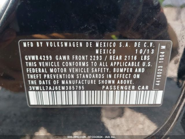 3VWLL7AJ6EM385795 Volkswagen Jetta 2.0l Tdi