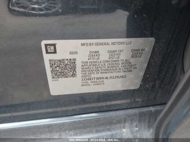 1G6DT5RK4L0129263 Cadillac Ct5 Premium Luxury