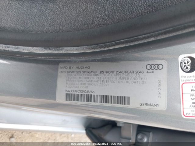 WAUCFAFC3GN035855 Audi A6 2.0t Premium