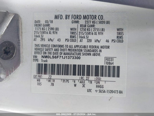 Ford Transit Connect Xlt 2018 NM0LS6F71J1373300 Image 9