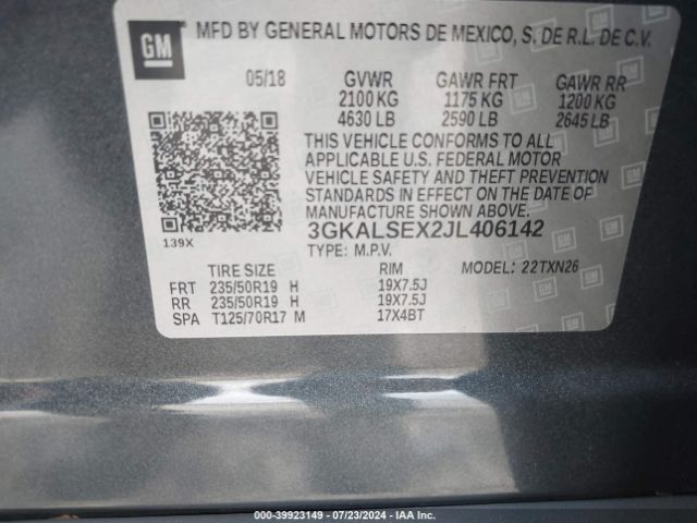 3GKALSEX2JL406142 GMC Terrain Denali