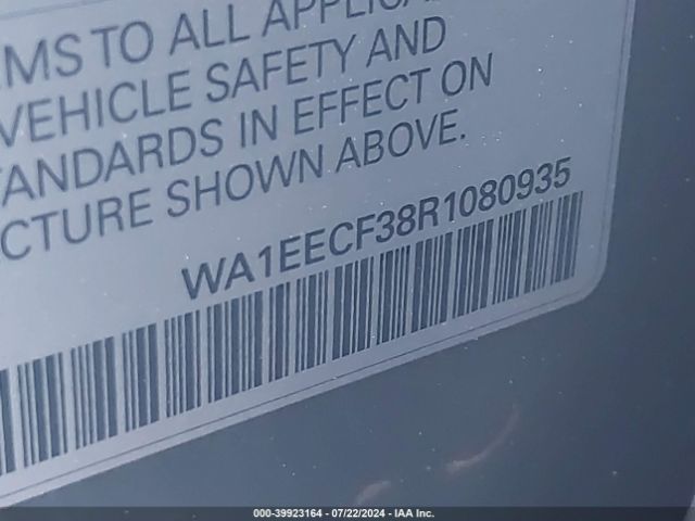 WA1EECF38R1080935 Audi Q3 Premium Plus 45 Tfsi S Line Quattro Tiptronic