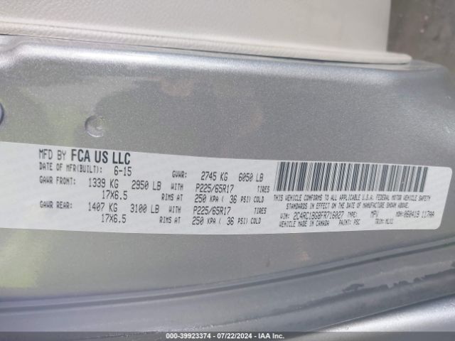 2C4RC1BG8FR716027 Chrysler Town & Country Touring