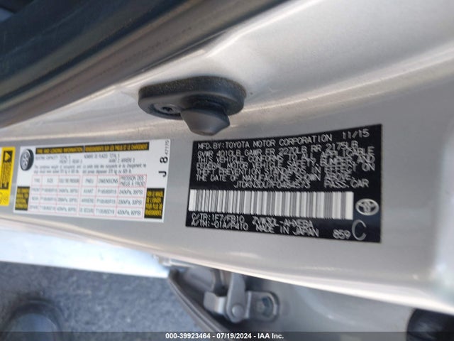 Toyota Prius Two 2015 JTDKN3DU7F0484573 Image 9