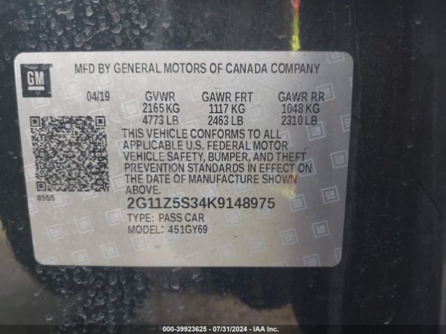 2G11Z5S34K9148975 Chevrolet IMPALA LT