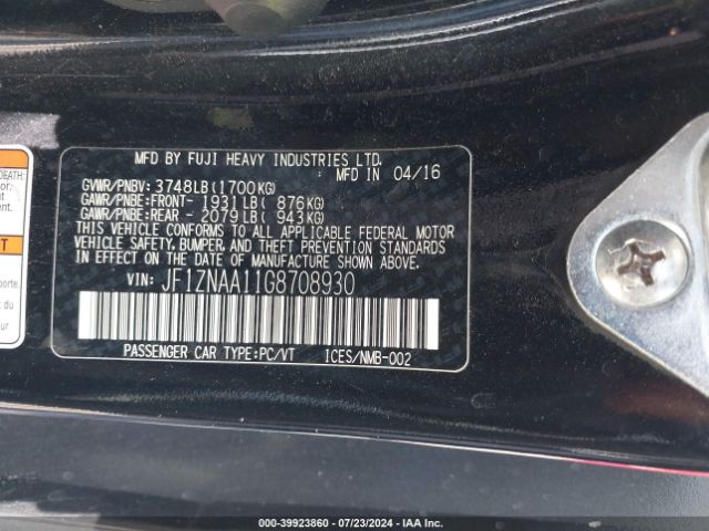 JF1ZNAA11G8708930 Scion FR-S