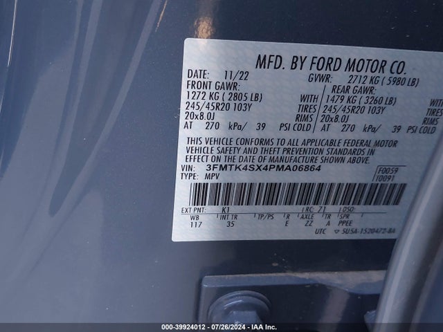 Ford Mustang Mach-e Gt 2023 3FMTK4SX4PMA06864 Image 9