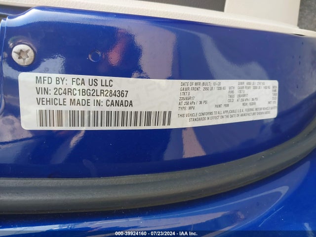 2C4RC1BG2LR284367 Chrysler Pacifica Touring L