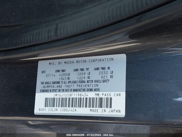 JM1GJ1U58F1198434 Mazda Mazda6 I Sport