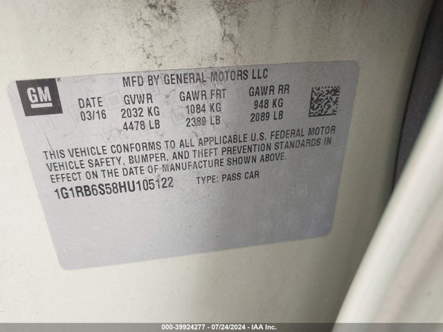Chevrolet Volt Premier 2017 1G1RB6S58HU105122 Image 9