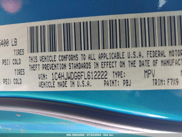 1C4HJWDG6FL612222 Jeep Wrangler Unlimited Freedom Edition