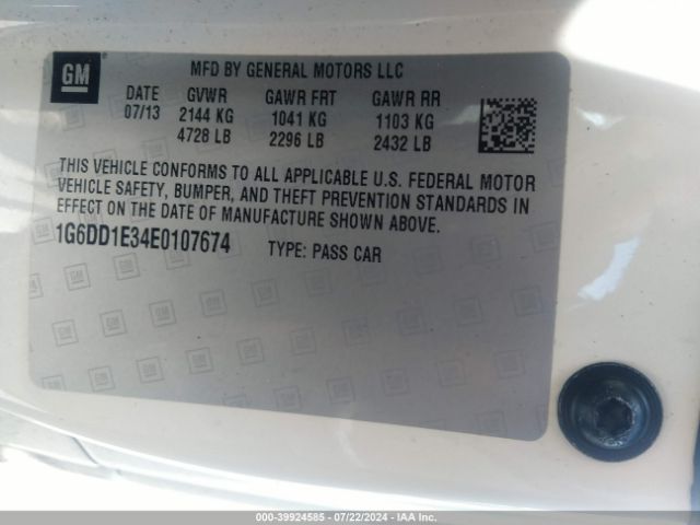 1G6DD1E34E0107674 Cadillac Cts Premium