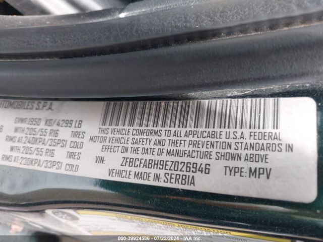 ZFBCFABH9EZ026946 Fiat 500l Easy