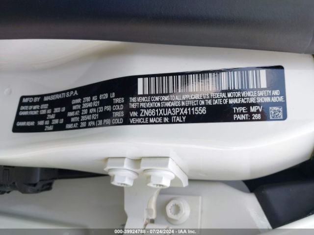 ZN661XUA3PX411556 Maserati Levante Gt